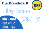 Billigfl�ge bis 100 Euro